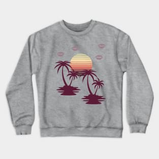 Summer Retro Sunset Crewneck Sweatshirt